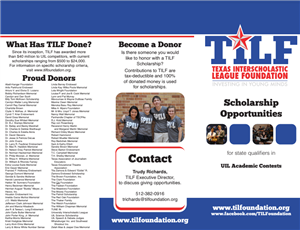 Texas Interscholastic League Foundation (TILF) Page 1